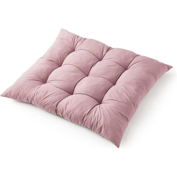 - Puffy Tufted Floor Pillow - Mauve Taupe