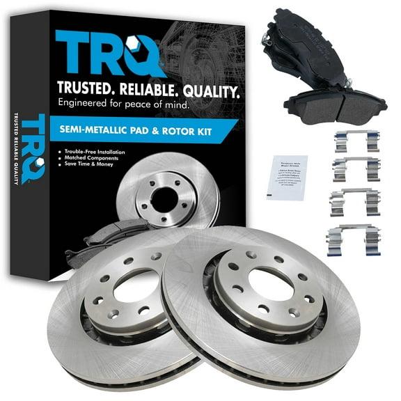 TRQ Front Brake Pad & Rotor Kit Brake Pads Brake Rotor Semi-Metallic Fits Select 2004-2011 Chevrolet Aveo 2007-2011 Aveo5 2013-2015 Spark 2009 Pontiac G3