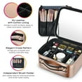 thumbnail image 4 of Byootique Small Makeup Case Cosmetic Bag Storage Box Mirror Toiletry Organizer, 4 of 11