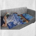 thumbnail image 6 of Beach Soft Flannel Fleece Throw Blanket, Relaxation Journey Vacation Holiday Resort Rock and Ocean Picture Print, Cozy Plush for Indoor and Outdoor Use, 70" x 90", Pale Brown Blue White, by Ambesonne, 6 of 6