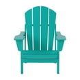 thumbnail image 6 of WestinTrends Malibu 2-PC Outdoor Patio Plastic Adirondack chair set with side table, Turquoise, 6 of 12