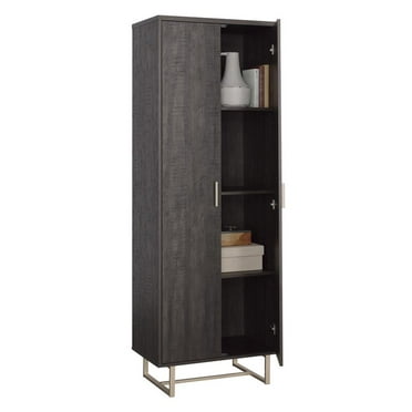 Sauder Walter Heights Storage Cabinet in Blade Walnut