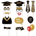 thumbnail image 3 of Large Size Graduation Photo Frame + 14 Congrats Photo Booth Props Party Supplies - Grad Class of 2021 Decorations Favors (Assembly Needed), 3 of 8