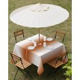 thumbnail image 3 of Burnt Orange Ombre Outdoor Tablecloth with Umbrella Hole, Abstract Art Modern Orange Gradient Spillproof Waterproof Outdoor Table Cover, Patio Tablecloths for Party/Garden/Picnic, Square 54"x54", 3 of 9