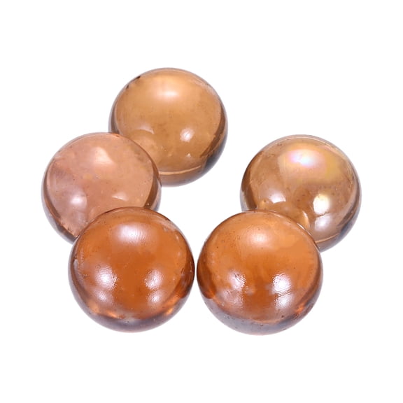 Glass Beads,5pcs Round Glass Gemstone Pink 0.23lbs (0.98") Glass Marbles Pebbles for Vase Fillers Aquarium Decor DIY Craft