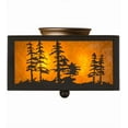 thumbnail image 6 of Meyda Tiffany 157088 Tall Pines 2 Light 15" Wide Flush Mount Square Ceiling Fixture -, 6 of 7