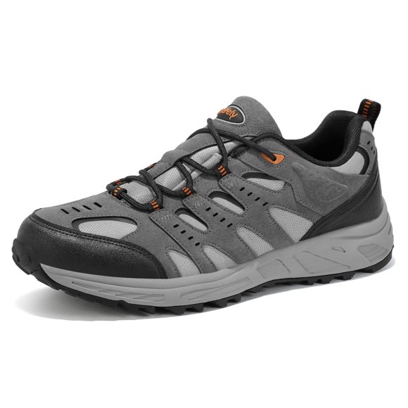 Zapatos de senderismo Kricely, ligeros e impermeables para hombre, color gris claro