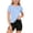 A89 Light Blue, variant on Teen Girls 2 Piece Athletic Outfit Short Sleeve Sporty Tee Shirt Top And Stretch Biker Shorts Set Summer Workout Tracksuit Activewear Gym Suit Casual Apparel