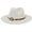 White, variant on Women Straw Panama Hat Travel Fedora Beach Sun Hat Summer Wide Brim Straw Roll up Hat UPF 50+