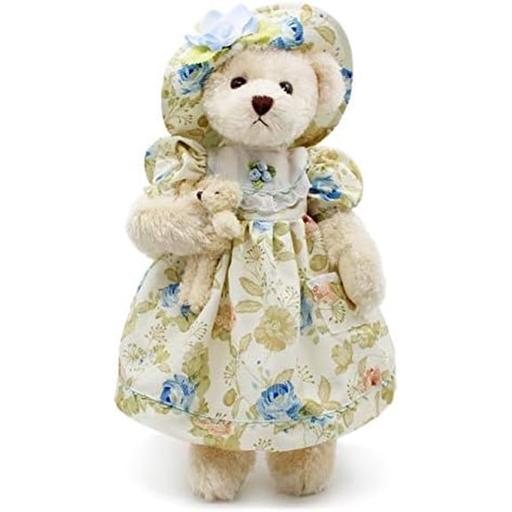 oitscute Teddy Bears Baby Cute Soft Plush Stuffed Animal Toy for Girl Women 16" (Green Flower)