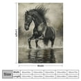 thumbnail image 4 of Autua Horse Theme Warm Lightweight Soft Fleece Blanket for All Seasons - Perfect Decor for Living Rooms, Sofa, and Cow Gifts - Excellent Hand Feel Blanket 40x50in, 4 of 6