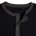 thumbnail image 6 of uikmnh Men's T Shirts European Color Blocked Button Open Neck Men Trendy Comfortable Loose Casual Business Short Sleeved T Shirt Size:L, 6 of 8