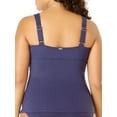 thumbnail image 2 of Anne Cole Womens Plus Twist Front Tankini Swim Top Separates, 2 of 2