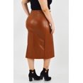 thumbnail image 3 of Falda midi efecto piel Roman Fashion /Tallas Extras, 3133 (Camel) cafe 38, 3 of 7