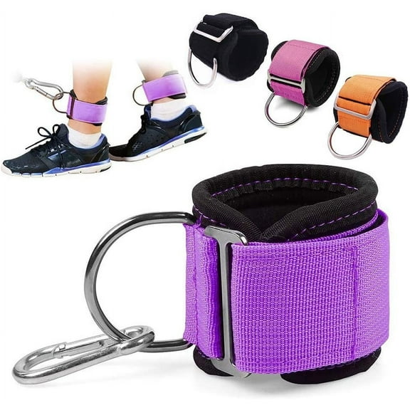 Visland Fitness Ankle Strap,2Pcs Home Gym Fitness Adjustable Ankle Strap Attachment for Cable Machine