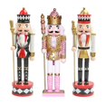thumbnail image 4 of veasfak Wooden Nutcracker Puppet Statue Kids Traditional for Shelves Holiday +Nutcracker StyleL, 4 of 9