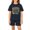 Navy, variant on Grblisyd Back to School Boys Girls Summer Outfits 2 Piece Clothes Cute Letter Print Short Sleeve Top and Casual Elastic Waist Short Sets