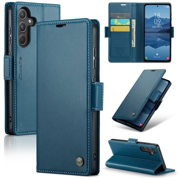 CaseMe Funda de Cuero para Samsung Galaxy A55 5G con Bloqueo RFID, para Samsung Galaxy A55 5G Funda para Mujer Hombre Tarjetero Cierre Magnético Funda Tipo Folio para Samsung Galaxy A55 5G