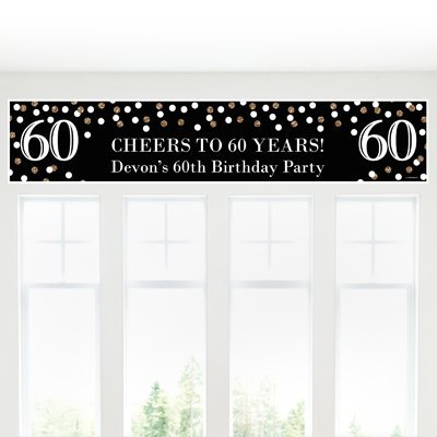 Custom Adult 60th Birthday Gold Personalized Birthday Party