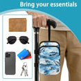 thumbnail image 6 of COEQINE Forearm Crutch Accesories Walking Stick Bag Hawaiian Whale Ocean Elbow Crutch Pouch, Cane Attachment, with Multiple Pockets, Phone Holder, for Adults Women Men, 6 of 7