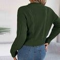 thumbnail image 7 of Lovskoo 2024 Sweaters for Women Trendy Pullover Long Sleeve Round-Neck Blouse Knit Tops Olive Green, 7 of 7