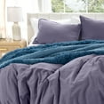 thumbnail image 4 of Bare Home Washed Duvet Cover Set - Ultra-Soft - Premium 1800 Collection - 3 Piece - Full, Dusty Purple, 4 of 8