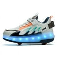 thumbnail image 4 of Kids LED Roller Skate Shoes with Wheel Light up Roller Shoes Kids Skates Sneakers Gift for Girls Boys Children, 4 of 21