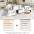 thumbnail image 3 of Enclosed Stainless Steel Cat Litter Box Extra Large Litter Box for Big Cats, High Side Enclosure Metal Litter Pan Tray with Scoop, Anti-Leakage, Easy Cleaning, 3 of 9