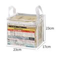 thumbnail image 5 of sunsanly Multifunctional Storage Box Foldable Book Box with Handle Zipper Closure Waterproof Toy Box Transparent Storage Case, 5 of 8