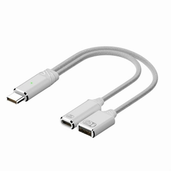 USB C OTG Charger Adapter 2 in 1 USB-C Splitter Short Type C Charging Cable with USB Female and USB C Female for Phone