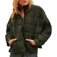 thumbnail image 2 of ZyeKqe Coats for Women Stand Collar Long Sleeve Zip up Jackets Fall Winter Solid Color Outwear with Pockets, 2 of 6