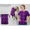 thumbnail image 5 of oneOone Viscose Jersey Violet Fabric Abstracts Craft Projects Decor Fabric Printed By The Yard 60 Inch Wide, 5 of 5