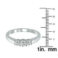 thumbnail image 4 of SZUL Women's 1/2 CTW Three Stone Lab Grown Diamond Ring in 14K White Gold (G-H Color, VS1-VS2 Clarity), 4 of 6