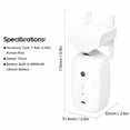thumbnail image 2 of Graflsoa Smart Curtain Motor with Voice Control, Bluetooth & App Remote, Auto Timer, Light/Temp Sensing, Manual Drag, Built-in Battery, Fits T/U-Rail & Roman Rod, White, 2 of 6
