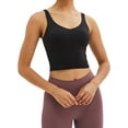 thumbnail image 4 of Women Padded Sports Bra Longline Camisole Crop Tank Tops Seamless High Impact Removable Padded Summer Sport Yoga Wireless Bra, 4 of 5