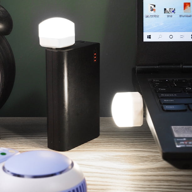 Lámpara Mini lámpara de enchufe USB Luz de libro de lectura de energía móvil para computadora (Blanco 1pc) Ndcxsfigh Nuevos Originales