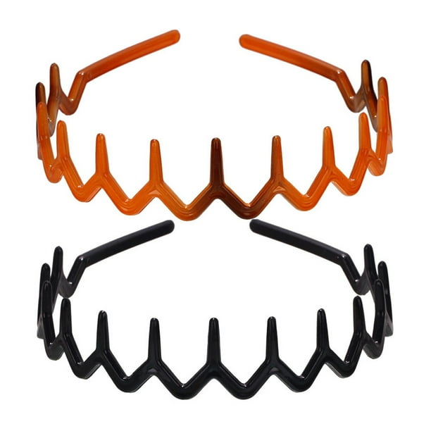 Banda para el cabello con dientes de tiburón, peine, banda de plástico con dientes de sierra, banda para el cabello con dientes de tiburón en forma de U, banda para el cabello con dientes de sierra