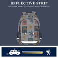 thumbnail image 5 of FORMRS School Backpack 17" Student Travel Bag with Laptop Compartment, Beige Playful Stamp, 5 of 7