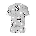 thumbnail image 3 of Rocae Pandas for Breathable Men's Baseball T-Shirt Fashionable Casual Baseball Jersey, Moisture-wicking Sportswear XX-Large, 3 of 9