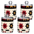 thumbnail image 2 of Abstract Western Patterns in Stripes Translucent Plastic Cans Storage Canisters with Lid Set of 2, 2 of 7