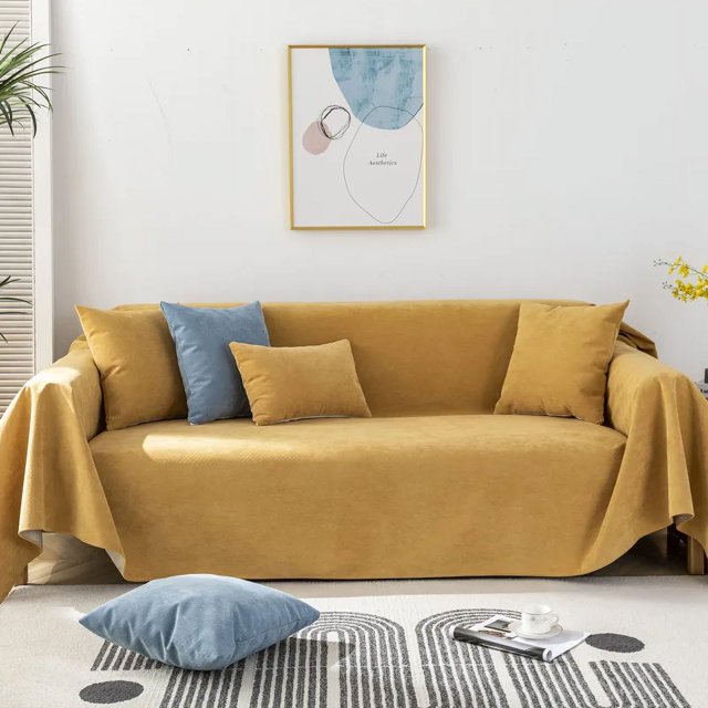 Waterproof Sofa Towel Solid Color Sofa Cover Multifunctional Dustproof Durable Sofa Cover Couch Cover for Living Room Decor