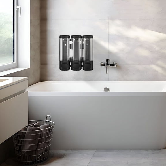 ACDANC Bathroom Soap Dispenser Body Lotion Dispenser 3-in-1 Wall Mounted Soap Dispenser for Bathroom Kitchen 300ml Shower Pump Dispenser for Shampoo