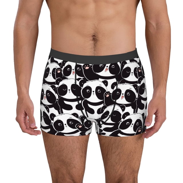 Fotbe Panda Calzoncillos Tipo Boxer con Bolsa de Soporte Total para Hombre, X-Temp Fresco, Transpirable y de Secado Rápido-Large