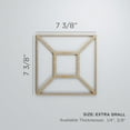 thumbnail image 3 of Ekena Millwork 7 3/8"W x 7 3/8"H x 1/4"T Extra Small Marion Decorative Fretwork Wood Wall Panels, Alder, 3 of 18