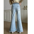 thumbnail image 5 of SUYOLL Children Girls Pants Casual Denim Pants High Waisted Wide Leg Jeans with Pocket Quick Dry Active Pants, 5 of 9