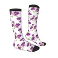 thumbnail image 3 of Fotbe Orchids Flowers print Women's Men's Novelty Crew Socks Cotton Socks Knee High Socks for Walking,Running,Nurses,Pregnancy, 3 of 8