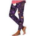 thumbnail image 2 of VBTAPA Womens Halloween Leggings Novelty Pumpkin Printed Ultra Soft Yoga Pants High Waisted Stretch Workout Tights Lightweight Casual Milk Silk Legging 50% Percent off Deals Multicolor#4 XL, 2 of 4