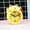 thumbnail image 4 of ULTNICE Cat Shape Alarm Clock Yellow Plastic 1Pack 3.4*1.4in, 4 of 4