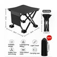 thumbnail image 2 of Camping Stool,Portable Folding Compact Lightweight Stool Seat for Camping Fishing Hiking Gardening Outdoor Walking Backpacking Travelling and Beach with Carry Bag (Black), 2 of 7