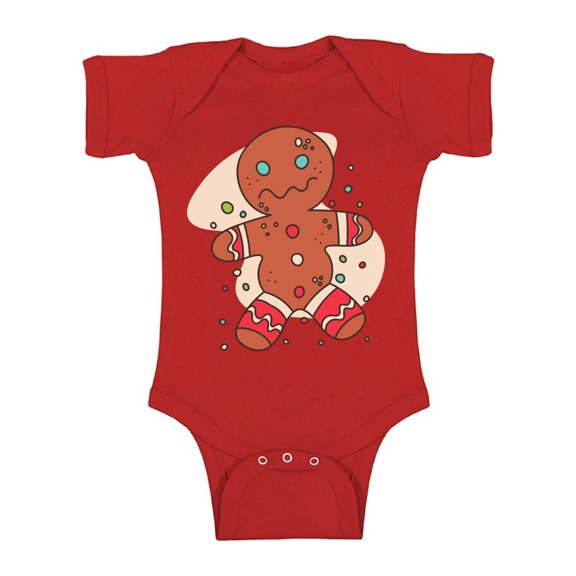 Awkward Styles Xmas Baby Outfit Bodysuit Funny Christmas Gingerbread Romper